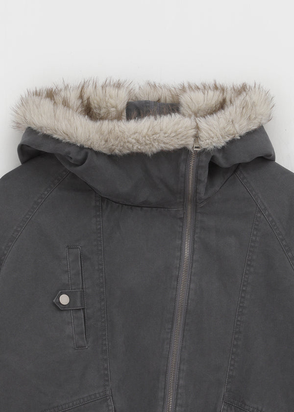 [MADE] Moher Fur Trimmed Hooded Jumper