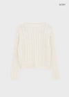 Sillet mohair cable wool knit