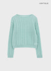 Sillet mohair cable wool knit