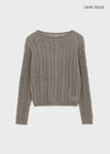 Sillet mohair cable wool knit