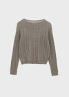 Sillet mohair cable wool knit