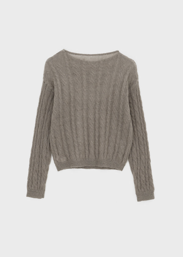 Sillet mohair cable wool knit