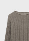 Sillet mohair cable wool knit