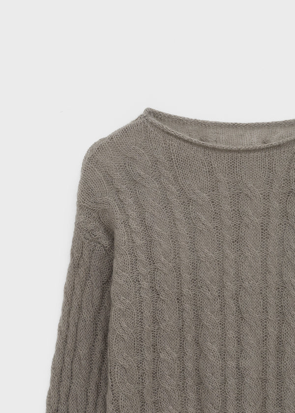 Sillet mohair cable wool knit
