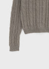 Sillet mohair cable wool knit