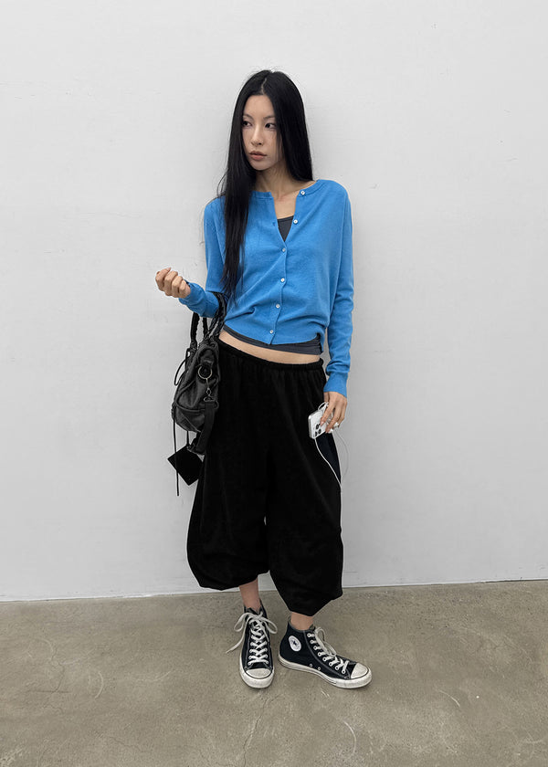 Tommy Round Knit Cardigan (60% Wool)