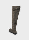 Fillet vintage buckle long boots