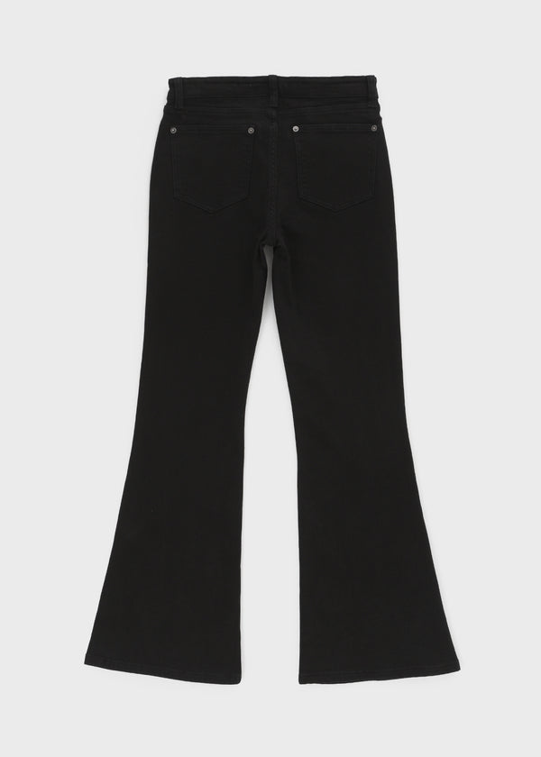 [MADE] Cab Low-waist Bootcut Fleece-Lined Cotton Pants