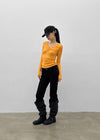 Chuki V-neck Button Long Sleeve Tee