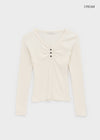 Chuki V-neck Button Long Sleeve Tee