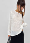 Donia boat neck long-sleeve shirt