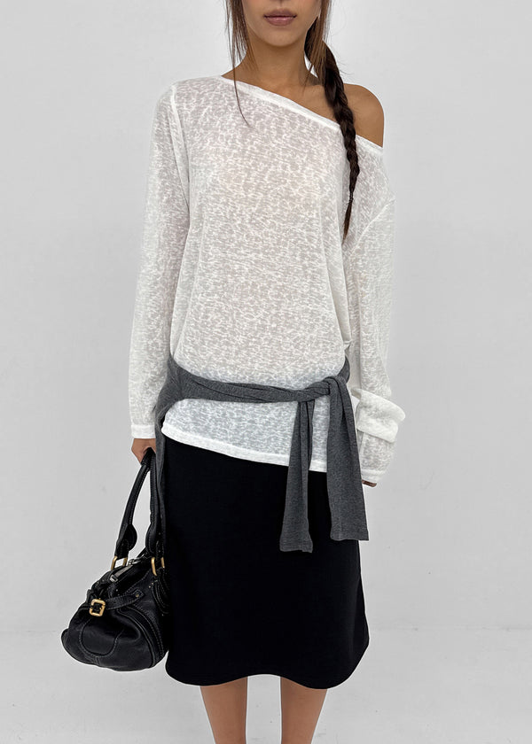 Donia boat neck long-sleeve shirt