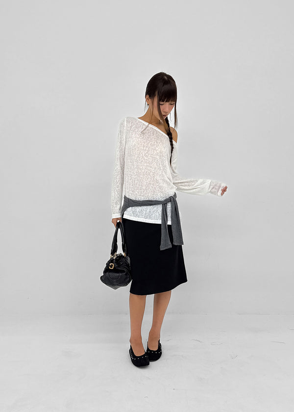 Donia boat neck long-sleeve shirt