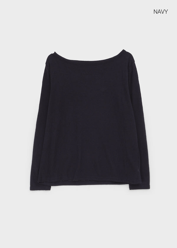 Donia boat neck long-sleeve shirt
