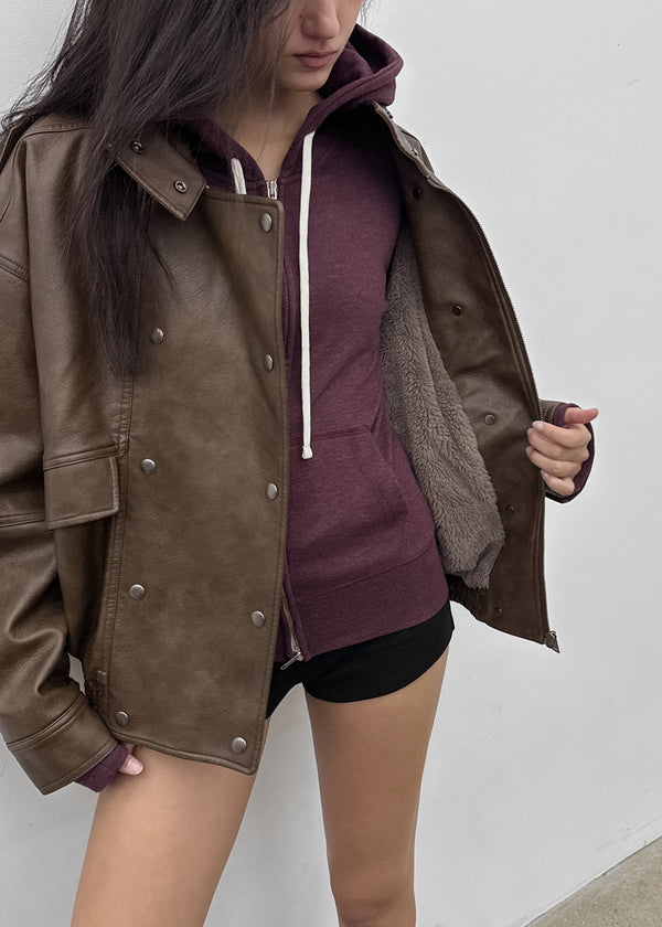 [MADE] Keslo Double Leather Jumper (FUR ver.)