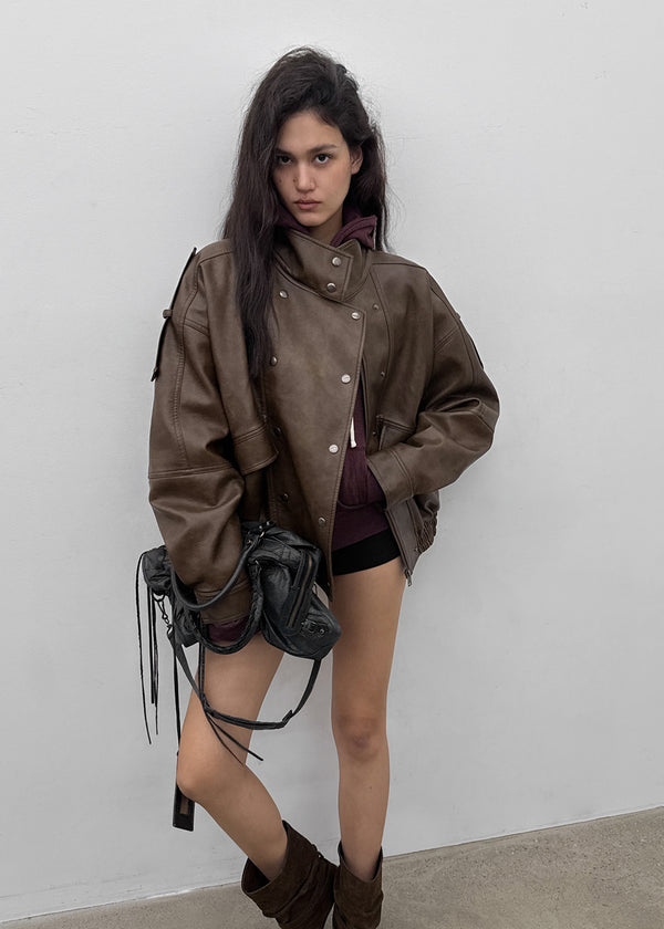 [MADE] Keslo Double Leather Jumper (FUR ver.)