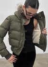 [MADE] Vanity Fur-Trimmed Wellon Crop Padded Jacket