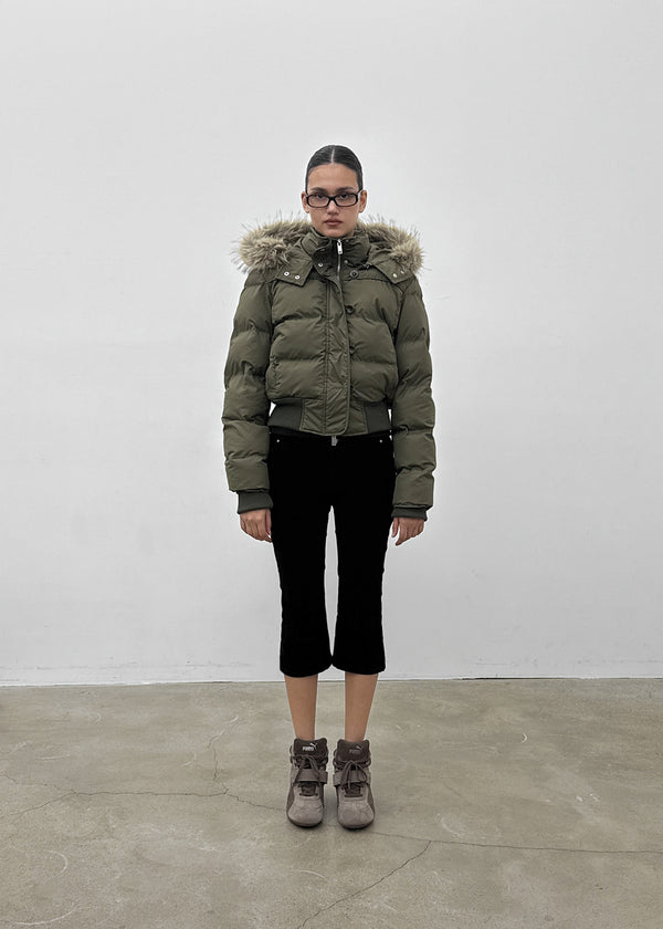 [MADE] Vanity Fur-Trimmed Wellon Crop Padded Jacket