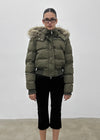[MADE] Vanity Fur-Trimmed Wellon Crop Padded Jacket