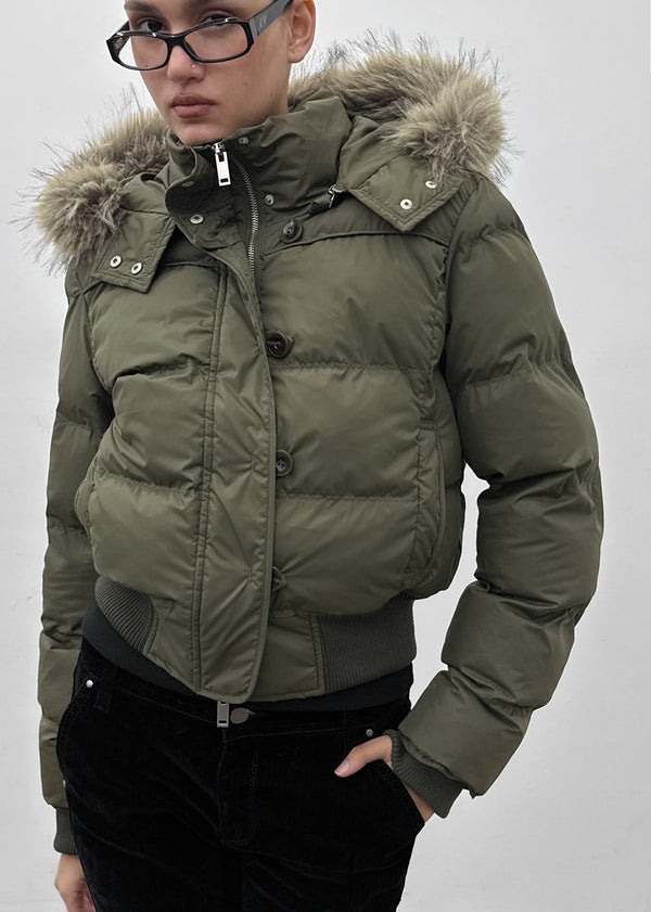 [MADE] Vanity Fur-Trimmed Wellon Crop Padded Jacket