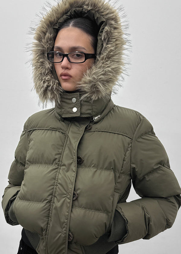 [MADE] Vanity Fur-Trimmed Wellon Crop Padded Jacket