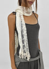 Muse Flower Fringe Scarf