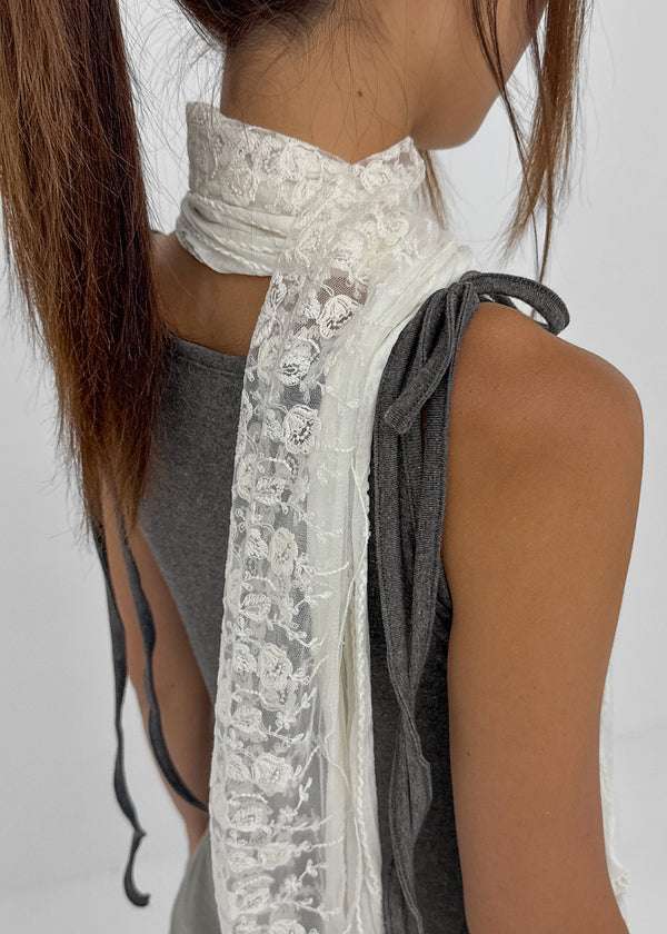 Muse Flower Fringe Scarf