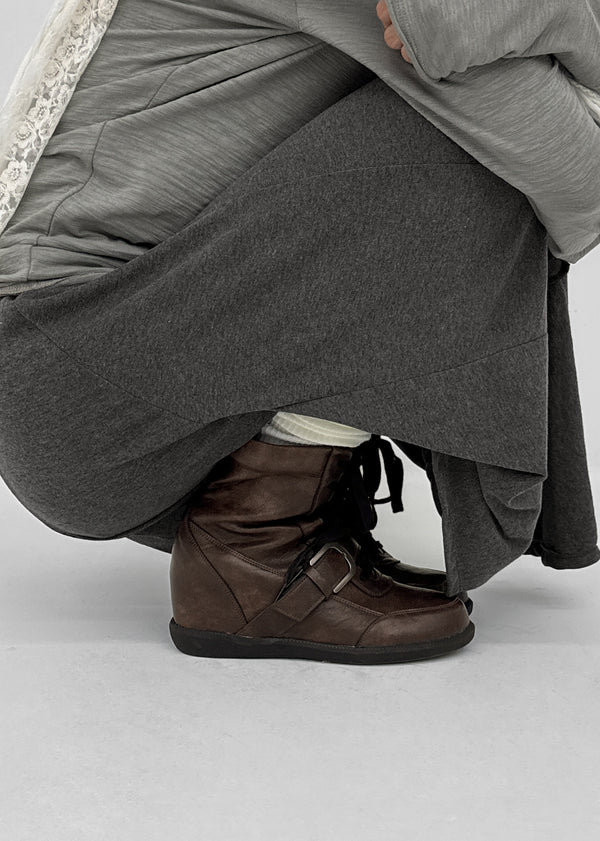 Sens Buckle Lace-up Mid-calf Boots