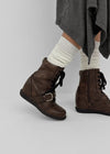 Sens Buckle Lace-up Mid-calf Boots