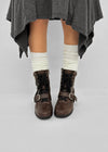 Sens Buckle Lace-up Mid-calf Boots