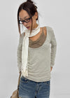 Muse Flower Fringe Scarf