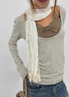 Muse Flower Fringe Scarf