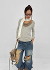 Muse Flower Fringe Scarf