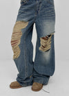 Tacit Damaged Wide Denim Pants