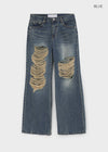 Tacit Damaged Wide Denim Pants