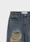 Tacit Damaged Wide Denim Pants