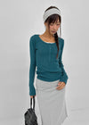 [MADE] Shur Ribbed Henley Neck Knit