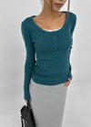[MADE] Shur Ribbed Henley Neck Knit