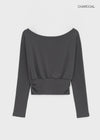[MADE] Kuro Boat Neck Long Sleeve Tee