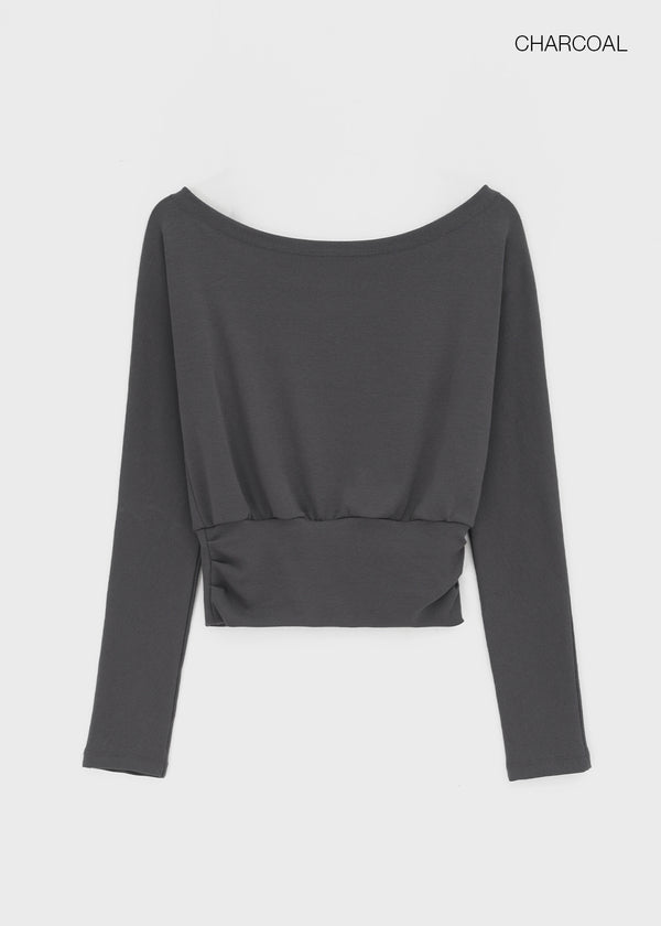 [MADE] Kuro Boat Neck Long Sleeve Tee