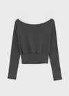 [MADE] Kuro Boat Neck Long Sleeve Tee