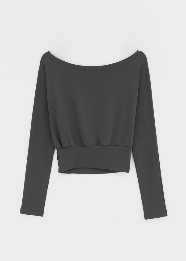 [MADE] Kuro Boat Neck Long Sleeve Tee