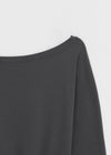 [MADE] Kuro Boat Neck Long Sleeve Tee