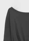 [MADE] Kuro Boat Neck Long Sleeve Tee