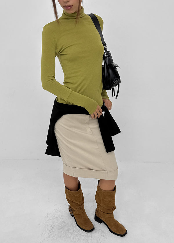Paz Roll-up Midi Skirt