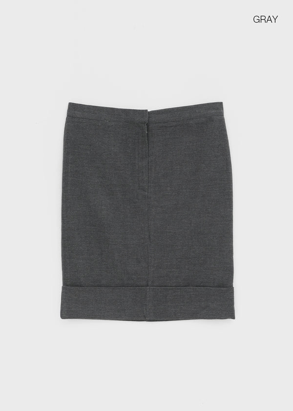 Paz Roll-up Midi Skirt