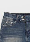 [MADE] Rude Two-Button Low-Waisted Denim Mini Skirt