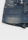 [MADE] Rude Two-Button Low-Waisted Denim Mini Skirt