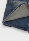 [MADE] Rude Two-Button Low-Waisted Denim Mini Skirt