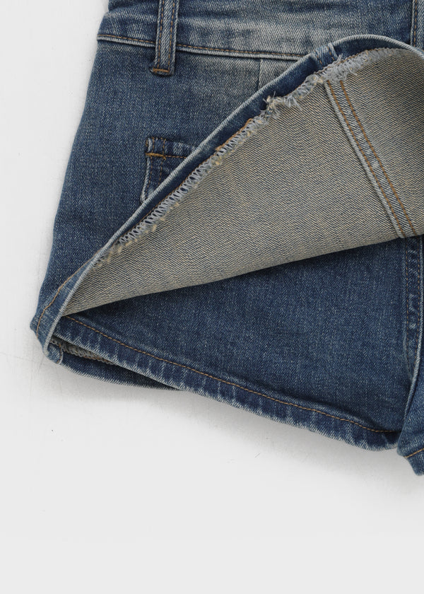 [MADE] Rude Two-Button Low-Waisted Denim Mini Skirt